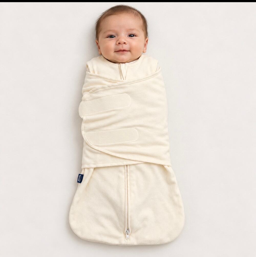 HALO SleepSack Swaddle Newborn 0–3M Cream 3-Way Swaddle NWOT